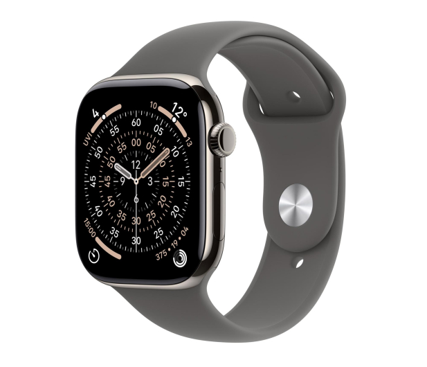 APPLE Watch Series 11 GPS + Cellular 42mm Tytanowa koperta (naturalna) + sportowa opaska (górska szarość)- rozmiar M/L - 1362420 - zdjęcie